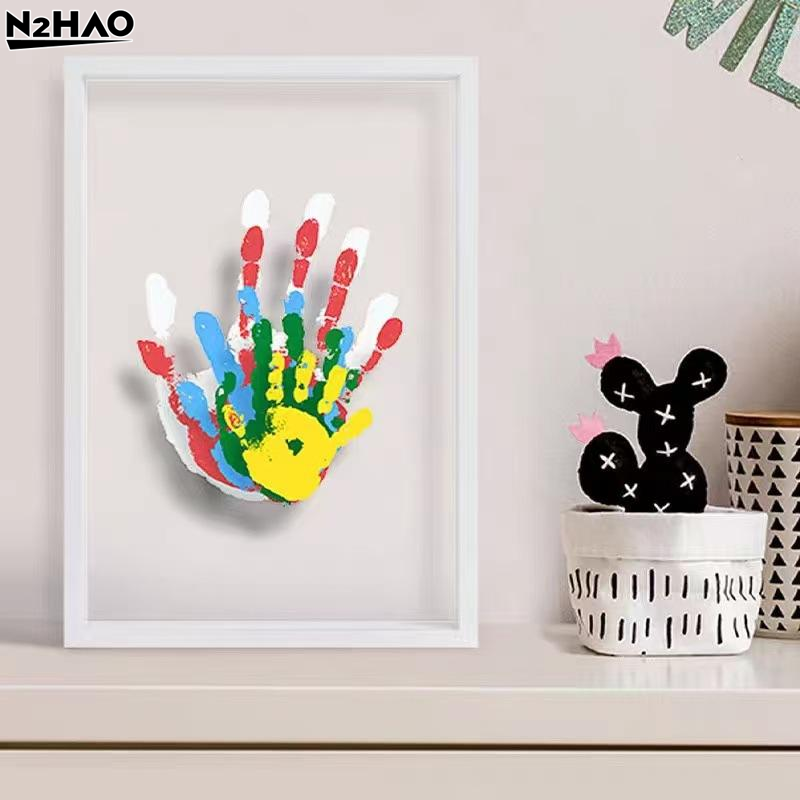 1 Set Familien-Handabdruck-Fot – Engraved Wood Frame Bewertung und Preis