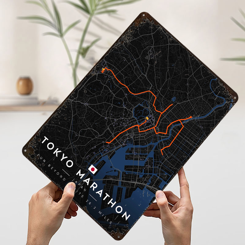 Tokyo Marathon Routenkarte 3D- – Custom Map Poster Bewertung und Preis