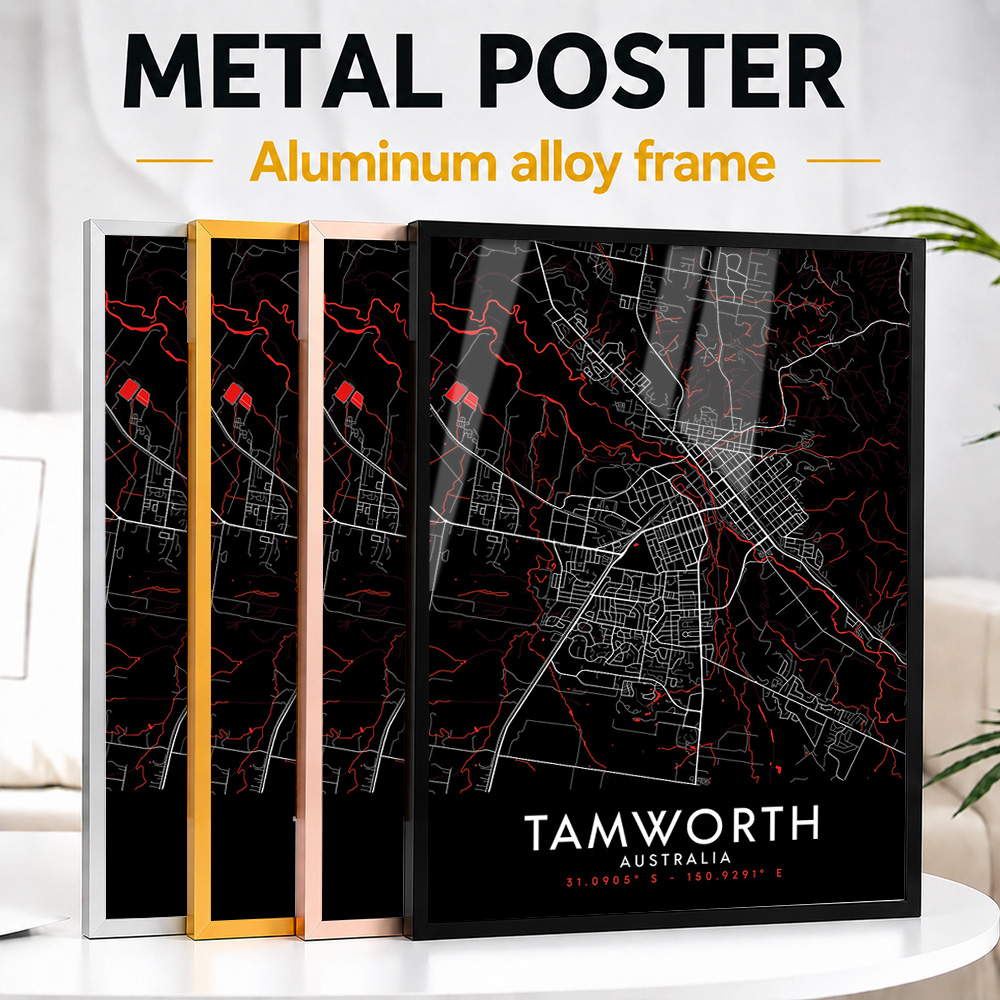 Tamworth Dark Map Gerahmter Me – Custom Map Poster Bewertung und Preis