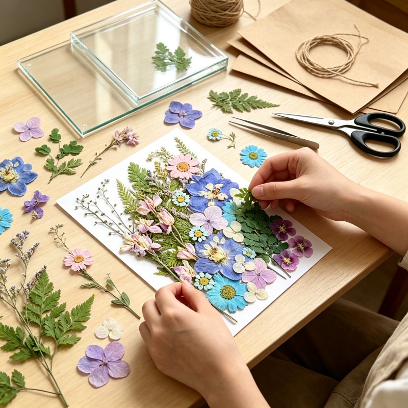 Gemischtes Set mit Gepressten  – Dried Flower Bookmark Bewertung und Preis